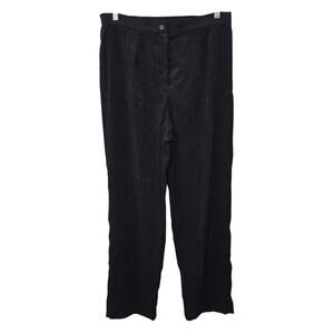 Requirements Pants Womens Plus Size 14 Black Microfiber Suede Gothic Minimalist